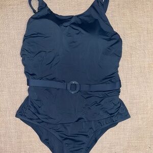 High neck one piece swimsuit